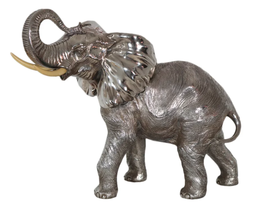 Grand Éléphant en argent Alessandro Magrino Italie circa 1980