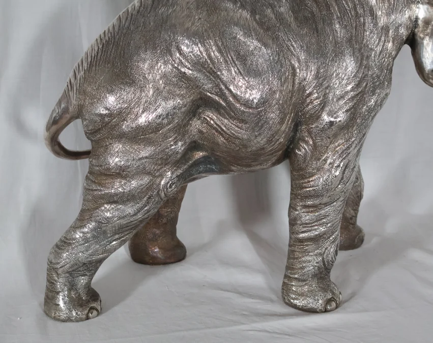 Grand Éléphant en argent Alessandro Magrino Italie circa 1980