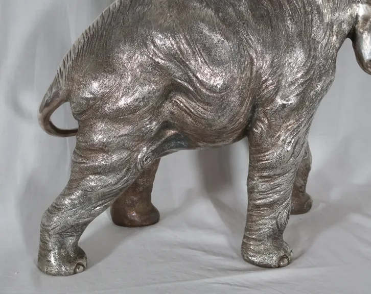 Grand Éléphant en argent Alessandro Magrino Italie circa 1980