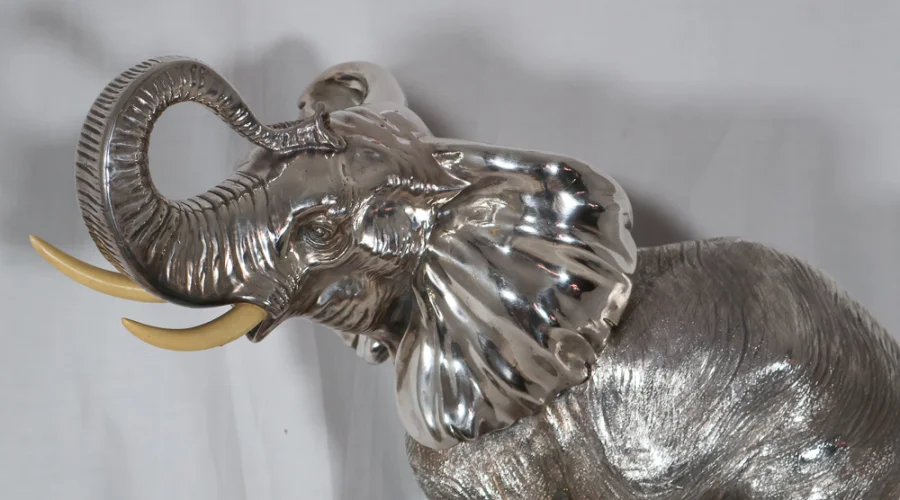 Grand Éléphant en argent Alessandro Magrino Italie circa 1980