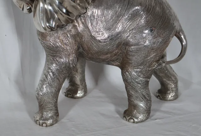 Grand Éléphant en argent Alessandro Magrino Italie circa 1980