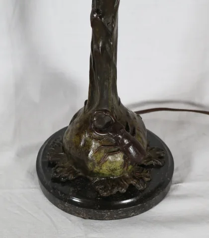 Lampe en bronze art nouveau Ludwig BECK