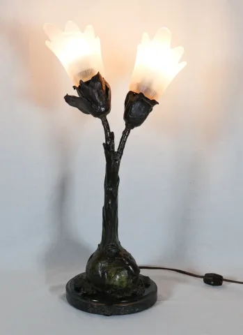 Lampe en bronze art nouveau Ludwig BECK