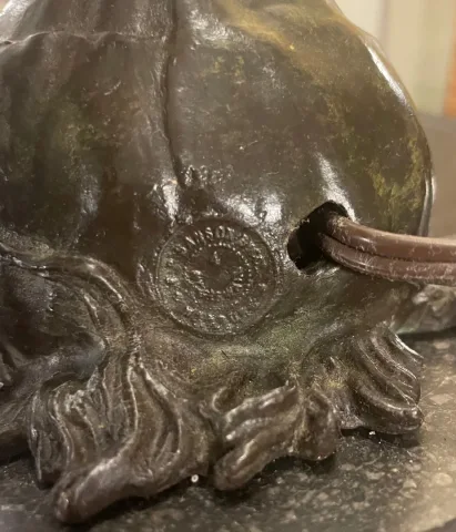 Lampe en bronze art nouveau Ludwig BECK