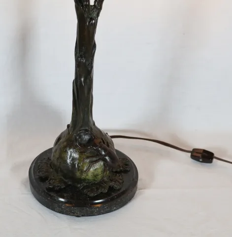 Lampe en bronze art nouveau Ludwig BECK