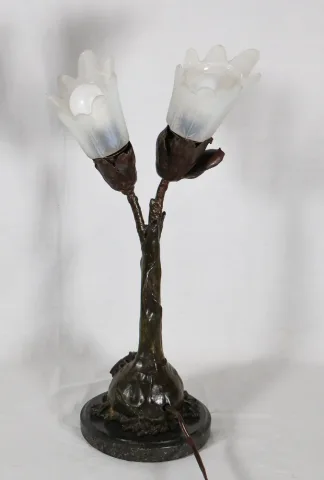 Lampe en bronze art nouveau Ludwig BECK