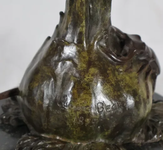 Lampe en bronze art nouveau Ludwig BECK
