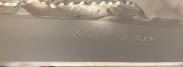 Lalique France Motif décoratif "Fontaine Poissons" ou "Masque femme"