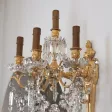 Paire D’appliques Baccarat  En Bronze Doré époque Napoléon III