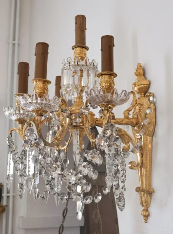 PAIR OF NAPOLEON III PERIOD WALL LIGHTS