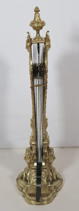 Pare-feu éventail en bronze doré et laiton époque Napoléon III