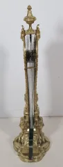 Pare-feu éventail en bronze doré et laiton époque Napoléon III