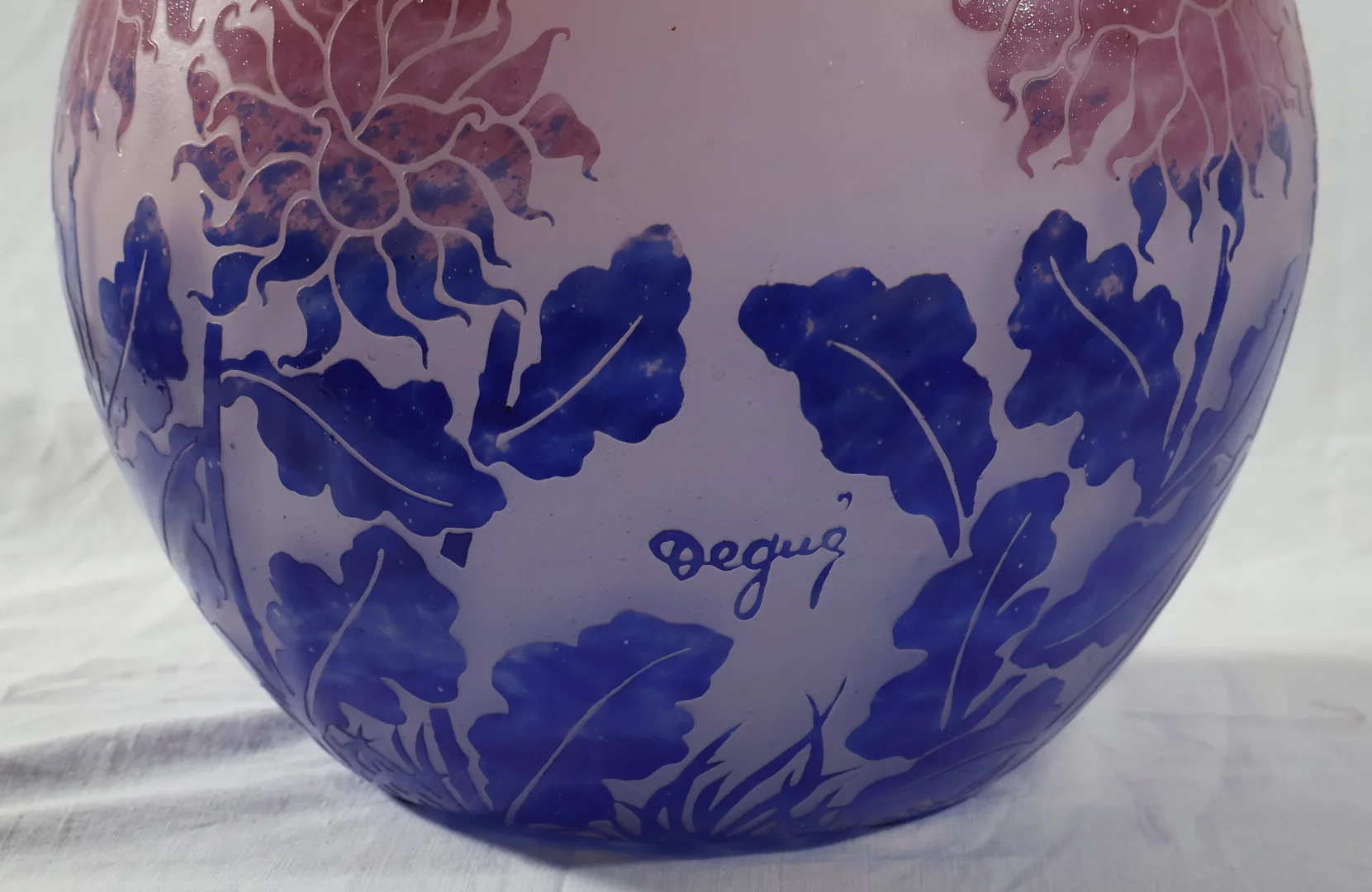 ART DECO PERIOD VASE signed DEGUE