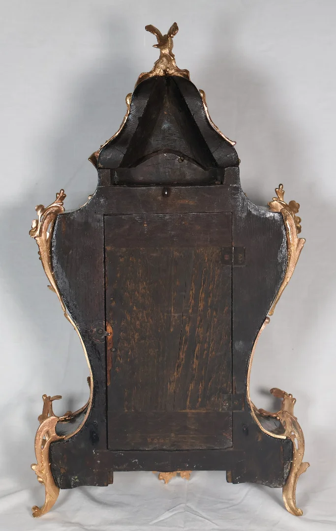 LOUIS XV PERIOD CLOCK WITH WALL SHELF