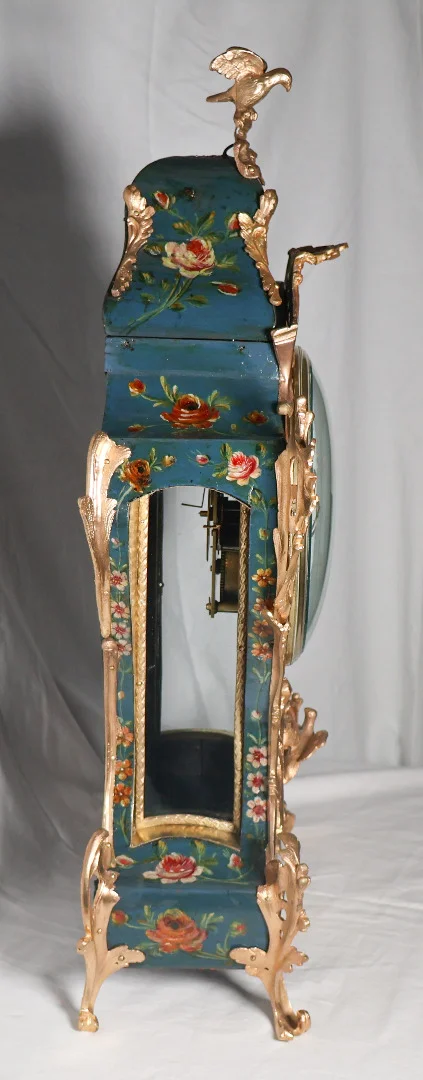 LOUIS XV PERIOD CLOCK WITH WALL SHELF