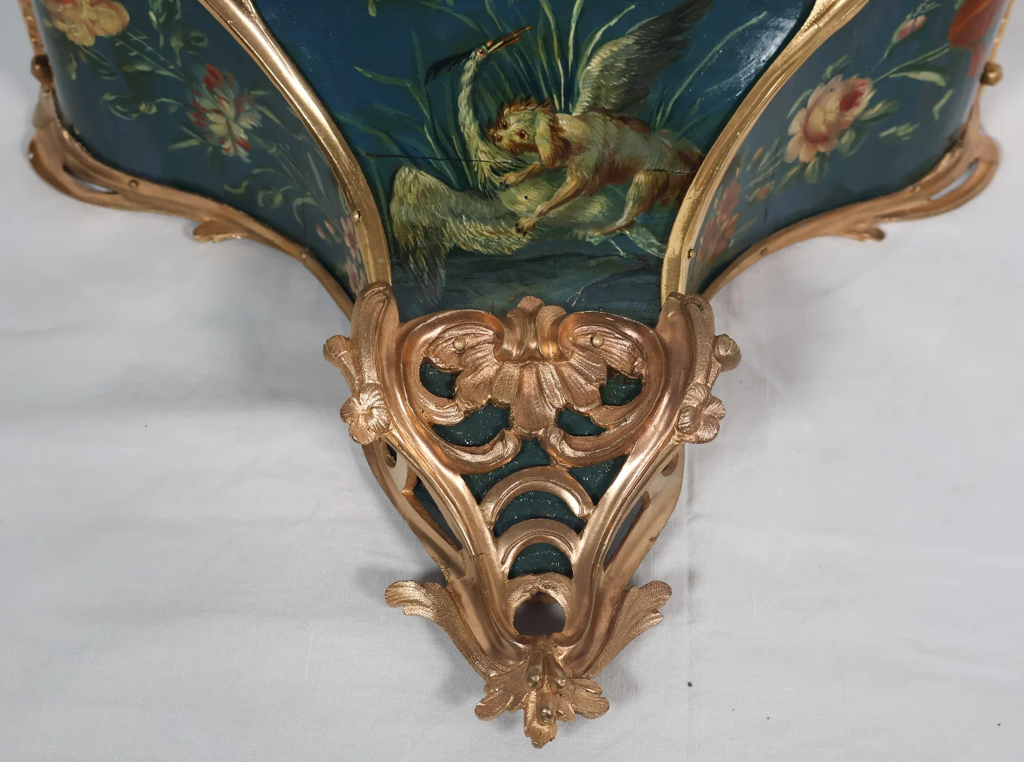 LOUIS XV PERIOD CLOCK WITH WALL SHELF