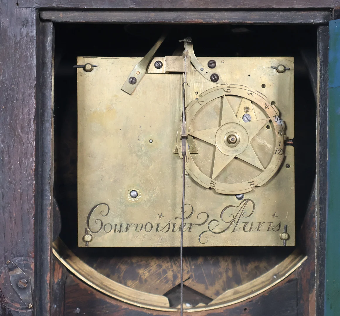 LOUIS XV PERIOD CLOCK WITH WALL SHELF