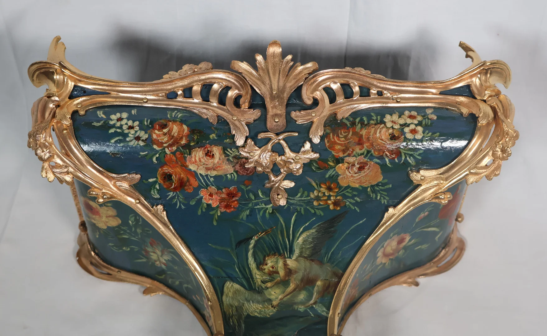 LOUIS XV PERIOD CLOCK WITH WALL SHELF