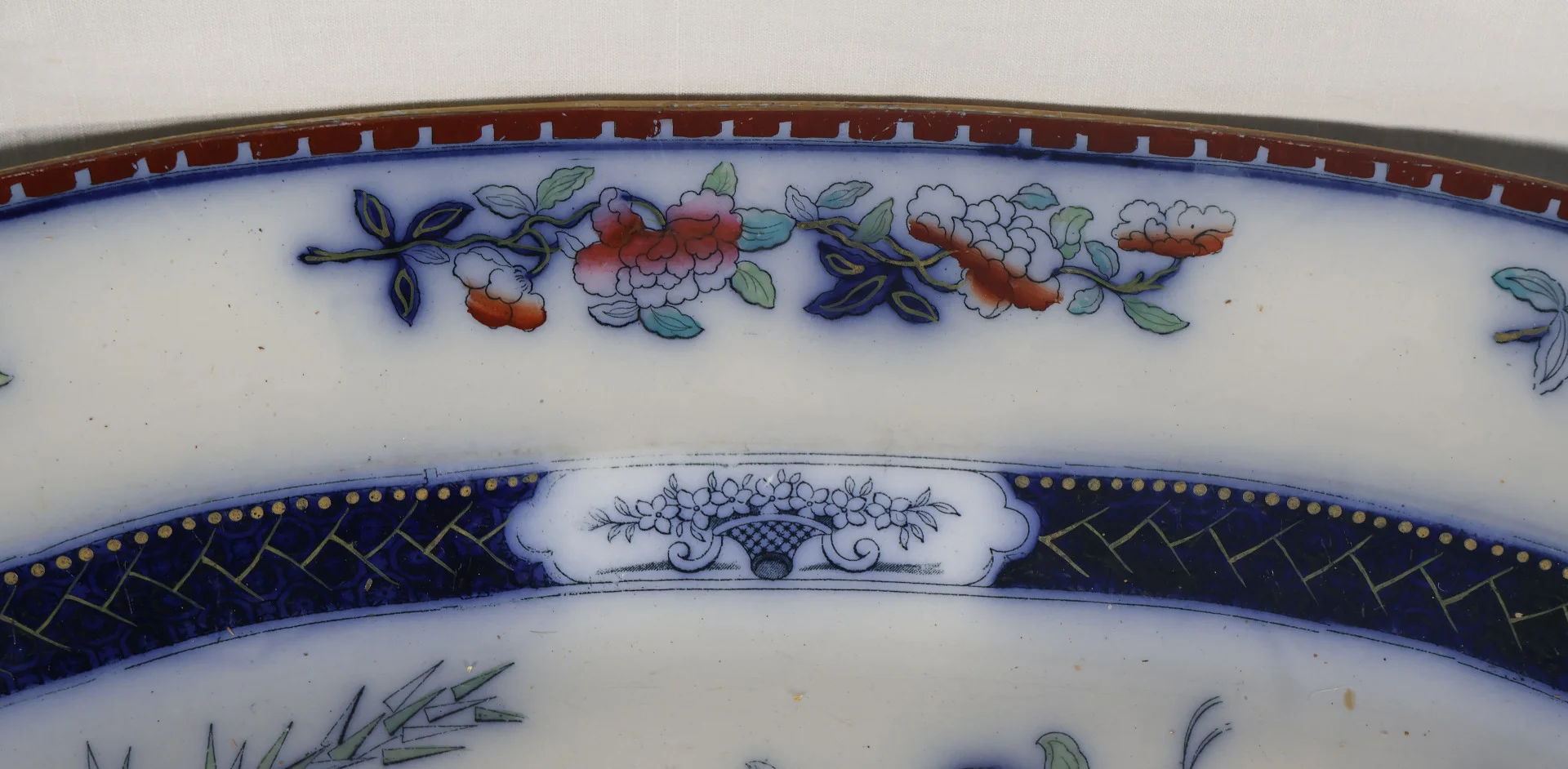 Grand plat en porcelaine Copeland 1860-1880