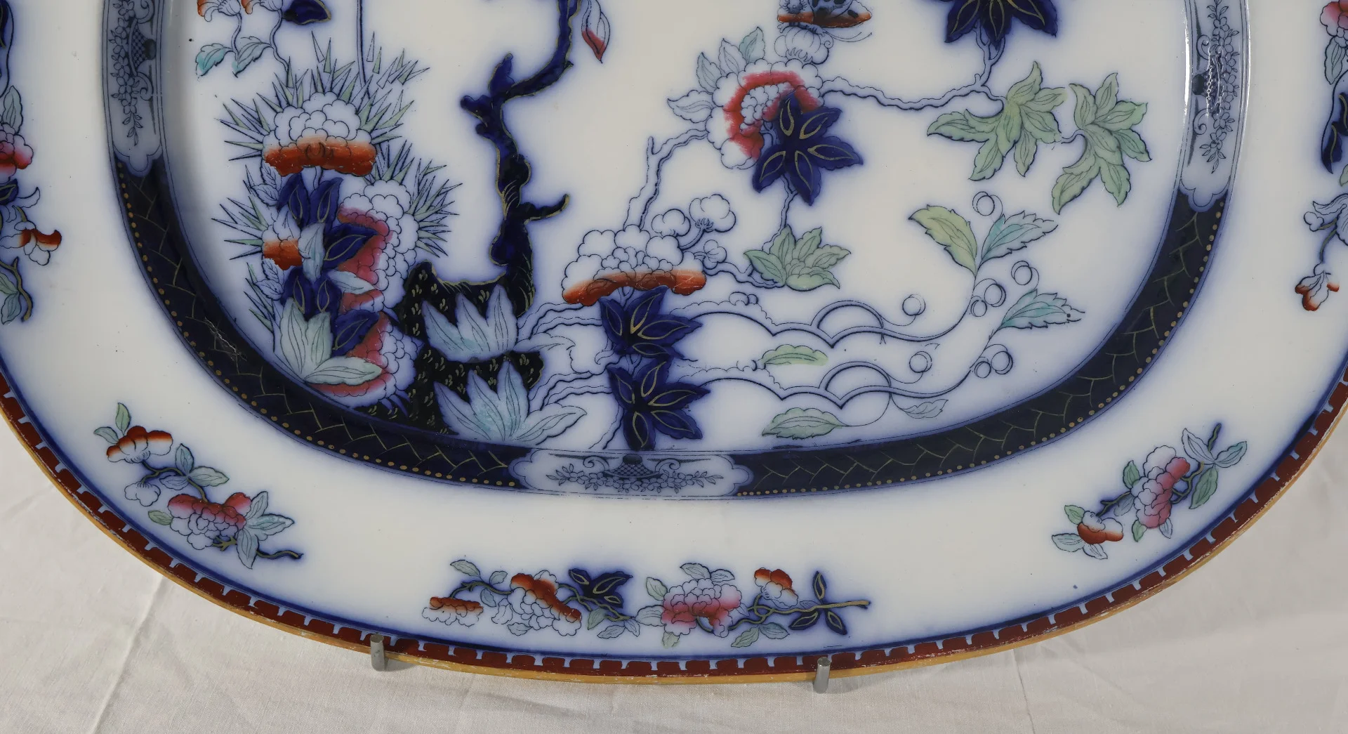 Grand plat en porcelaine Copeland 1860-1880