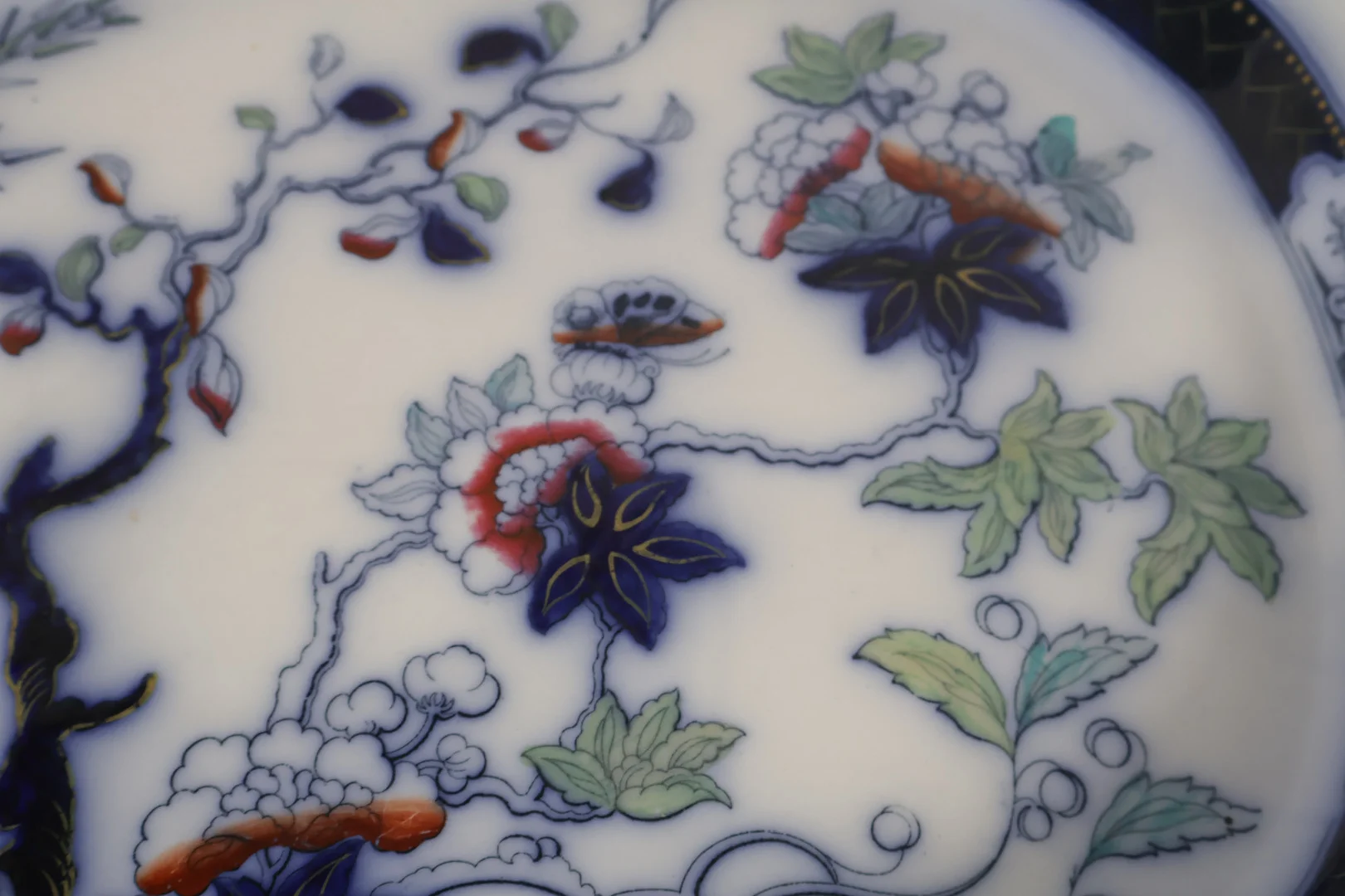 Grand plat en porcelaine Copeland 1860-1880