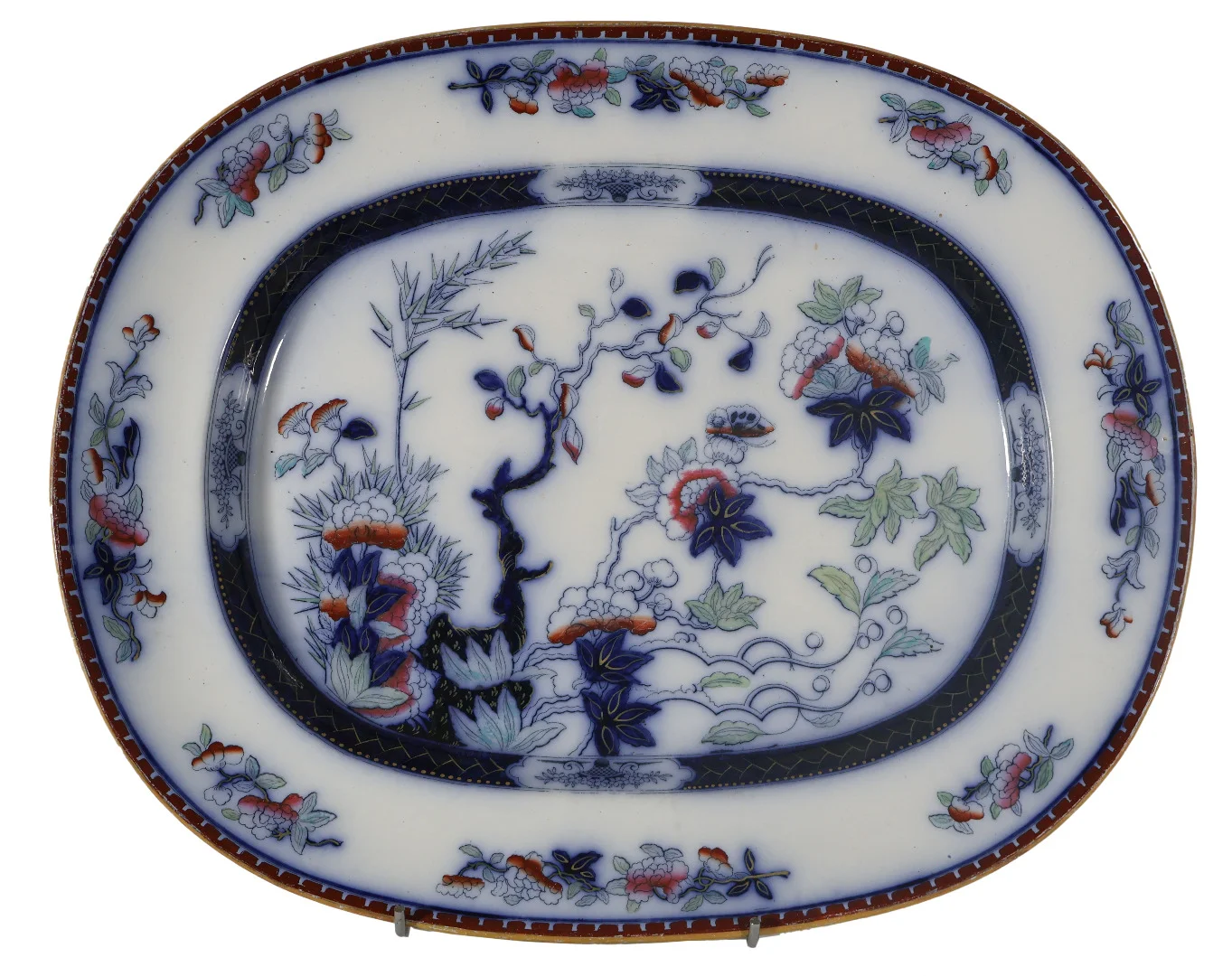 Grand plat en porcelaine Copeland 1860-1880