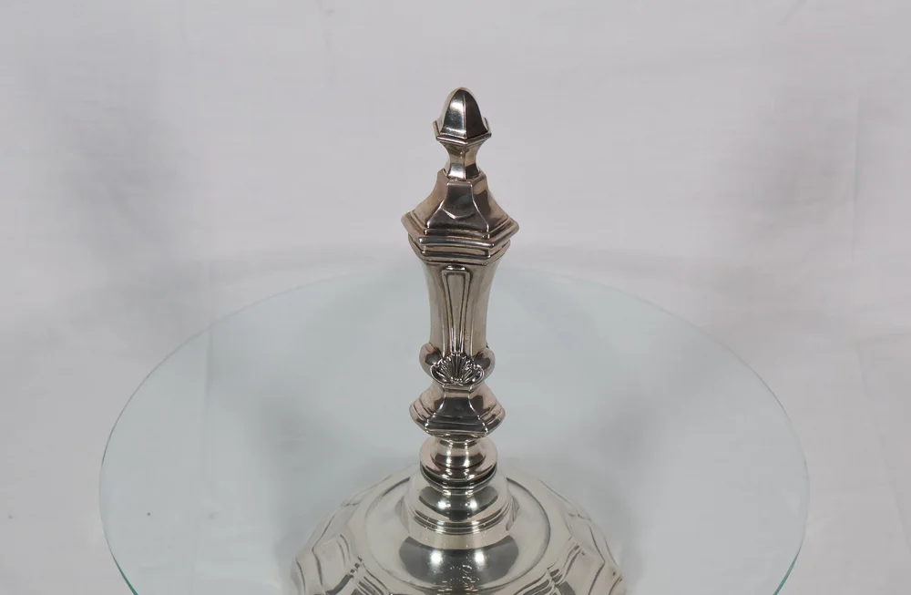 SILVER PLATE CANDELABRA AND CENTER PIECE