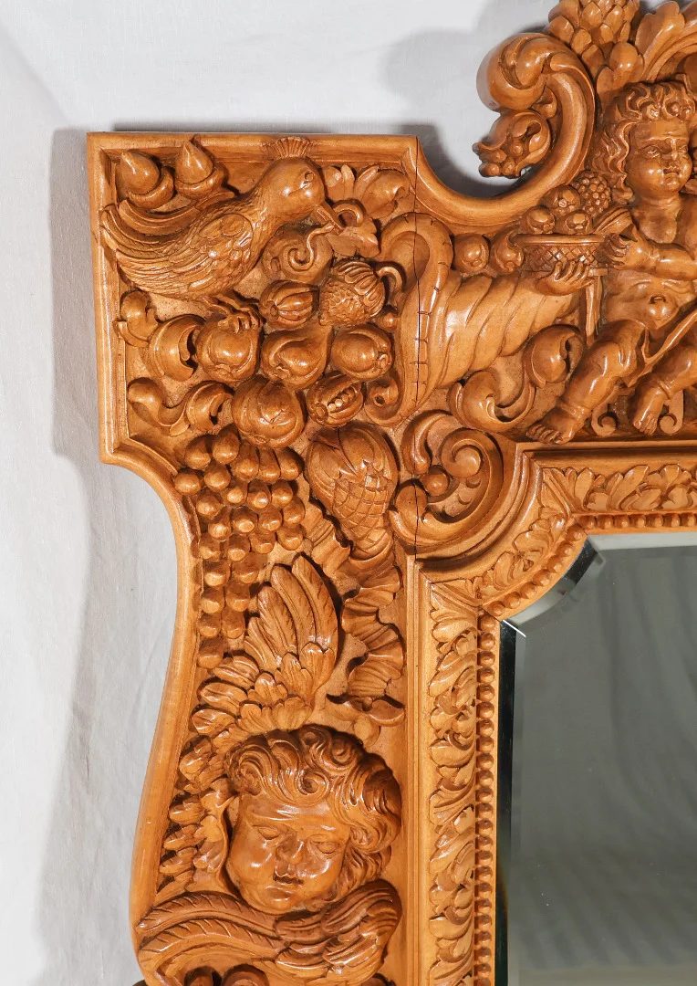 Miroir sculpté style régence milieu XXe