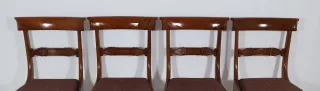 Série de quatre chaises Anglaise en acajou mileu 19ème