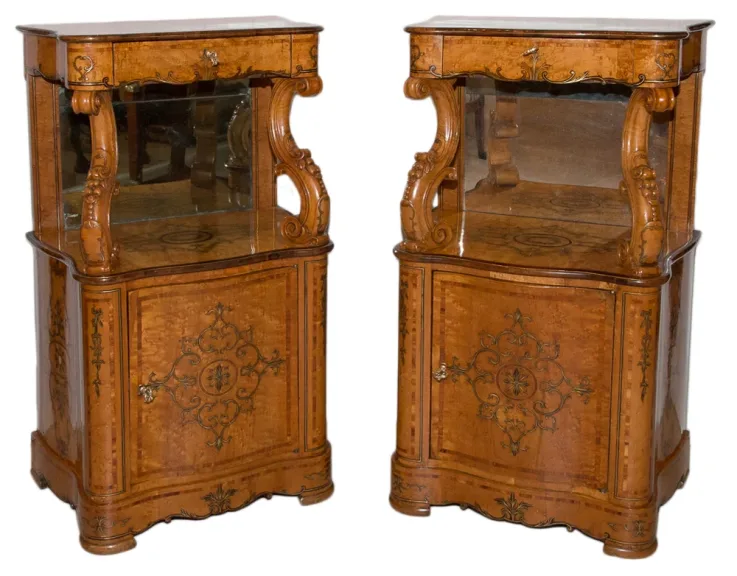 Paire De Meubles d'Appui Siciliens milieu XIXe