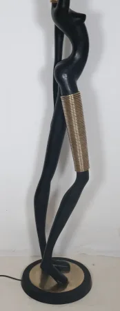 Lampadaire en Bronze "Femme girafe" attribué à Karl HAGUENAUER Années 1970