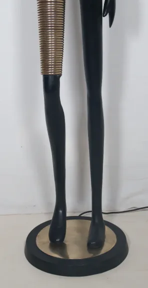 Lampadaire en Bronze "Femme girafe" attribué à Karl HAGUENAUER Années 1970