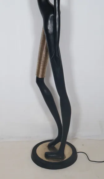 Lampadaire en Bronze "Femme girafe" attribué à Karl HAGUENAUER Années 1970