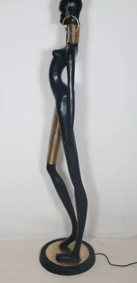 Lampadaire en Bronze "Femme girafe" attribué à Karl HAGUENAUER Années 1970