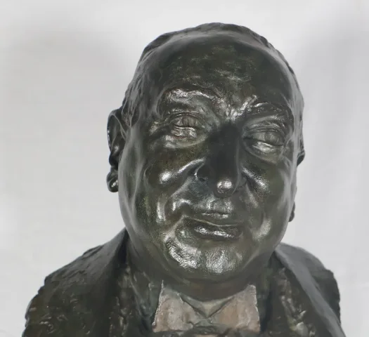 BRONZE BUST signed ALEXIS RUDIER