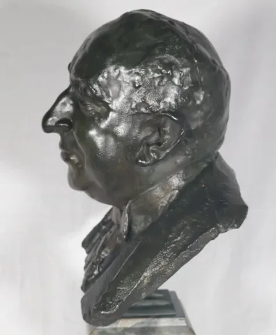 BRONZE BUST signed ALEXIS RUDIER