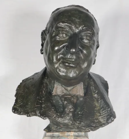 BRONZE BUST signed ALEXIS RUDIER