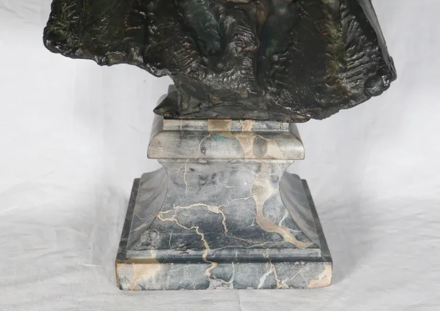 BRONZE BUST signed ALEXIS RUDIER