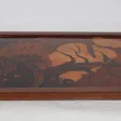 Plateau en palissandre massif et marqueterie époque art déco