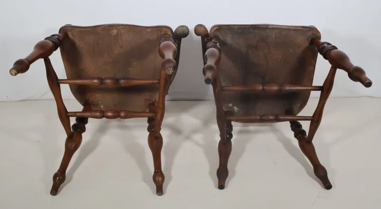 Paire de fauteuils anglais style Windsor époque Victorienne