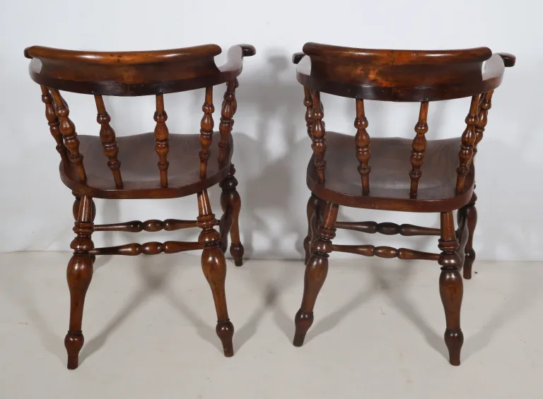 Paire de fauteuils anglais style Windsor époque Victorienne