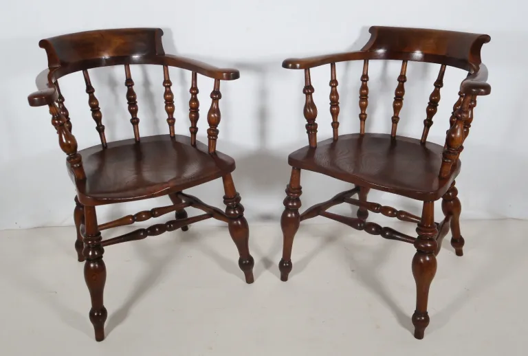 Paire de fauteuils anglais style Windsor époque Victorienne