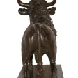 Taureau De Manade Andalouse En Bronze époque Début XXe