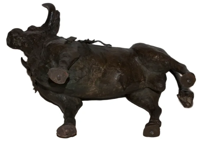 Taureau De Manade Andalouse En Bronze époque Début XXe