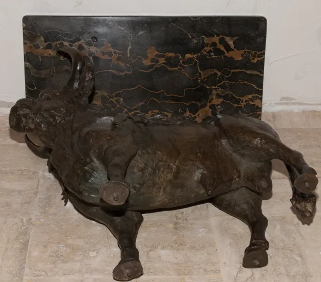 Taureau De Manade Andalouse En Bronze époque Début XXe
