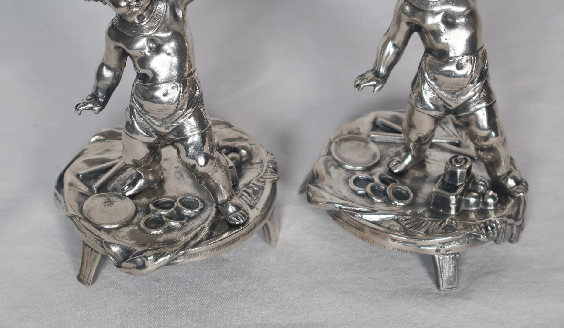 PAIR OF SILVER PLATE CANDLESTICKS
