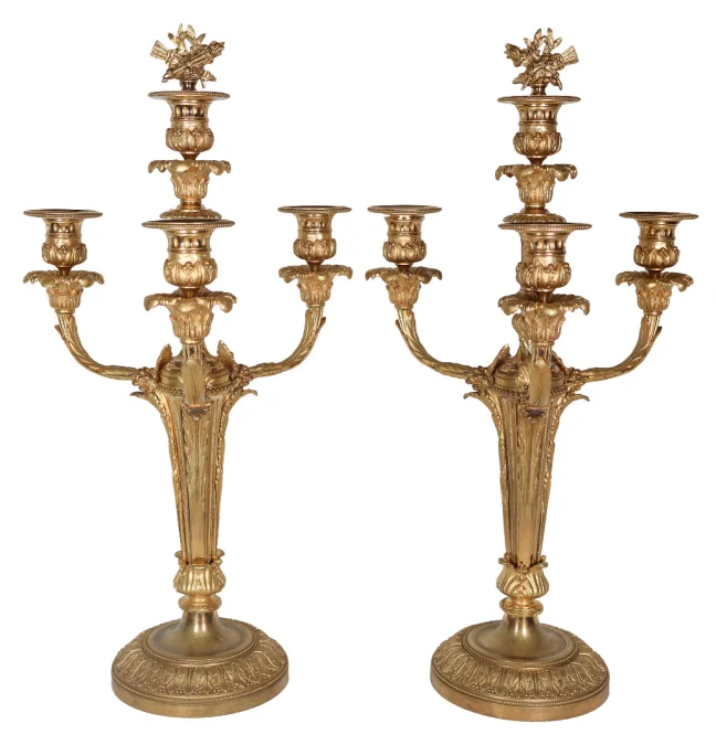Paire de chandeliers d'époque Napoléon III