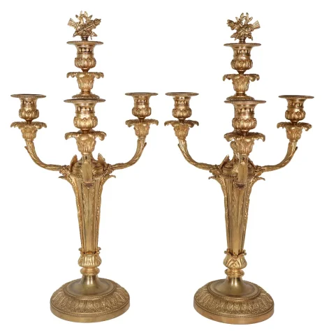 Paire de chandeliers d'époque Napoléon III
