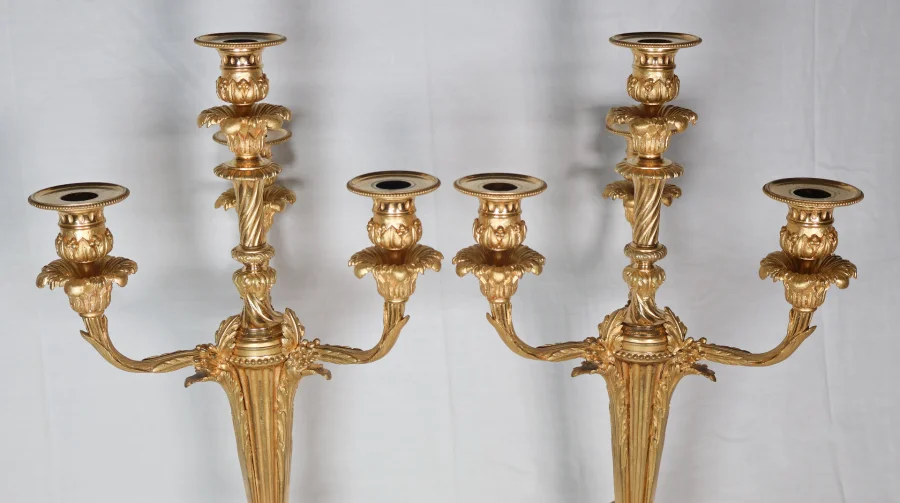 Paire de chandeliers d'époque Napoléon III
