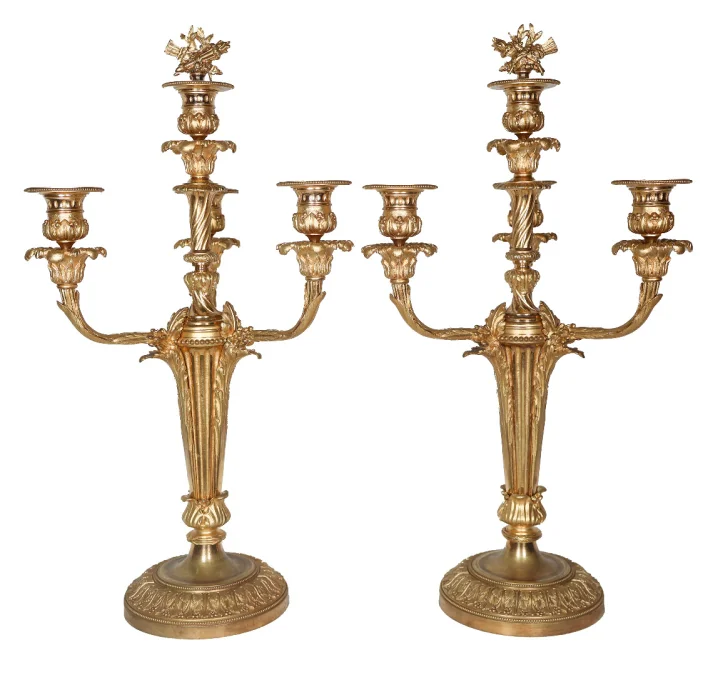 Paire de chandeliers d'époque Napoléon III